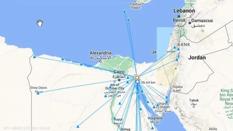 مصر تسجل وقوع زلزال شمالي مدينة السويس